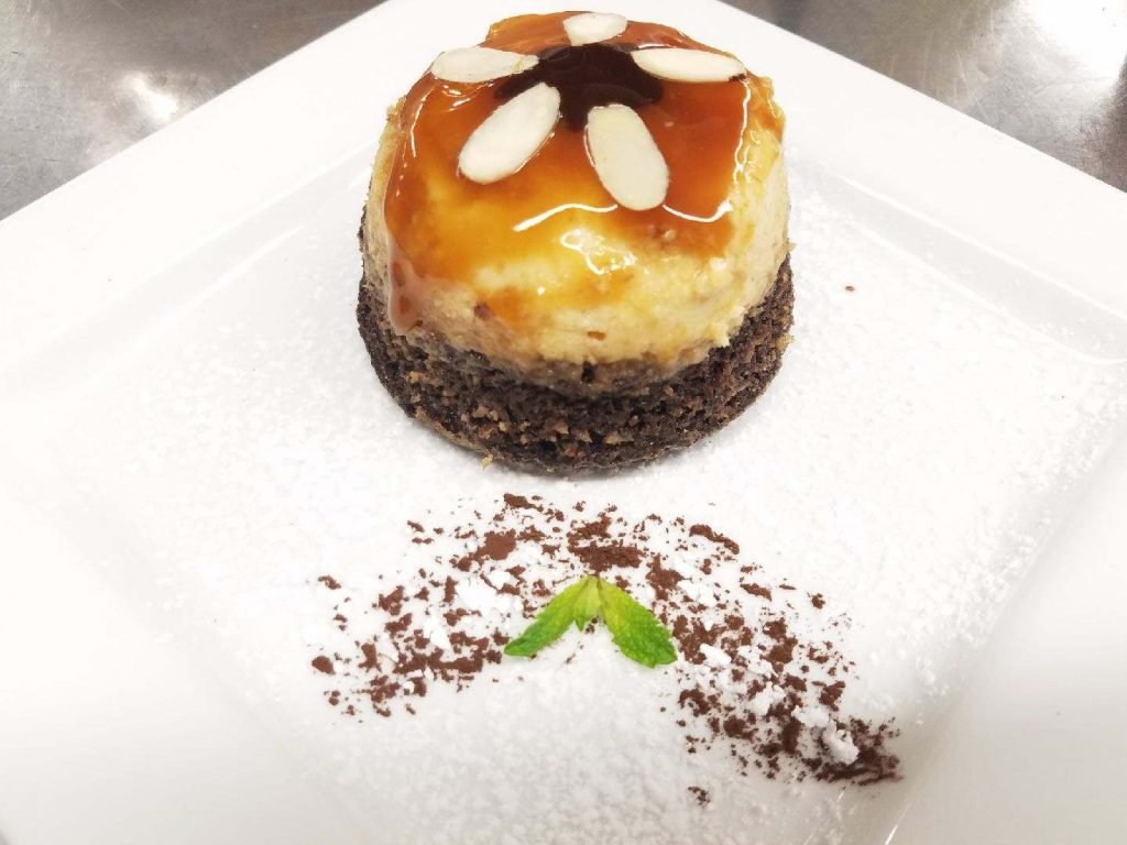 Chocoflan; vanilla flan over chocolate cake